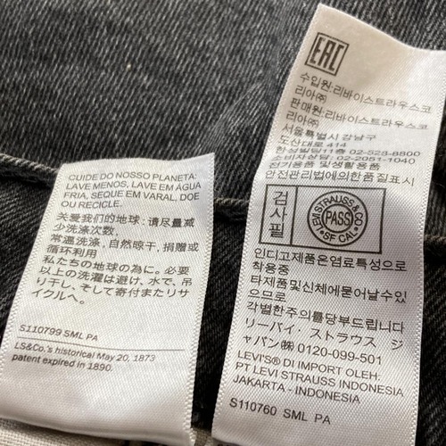 【W38 L34】 usa levi's black リーバイス 569 詳細写真8