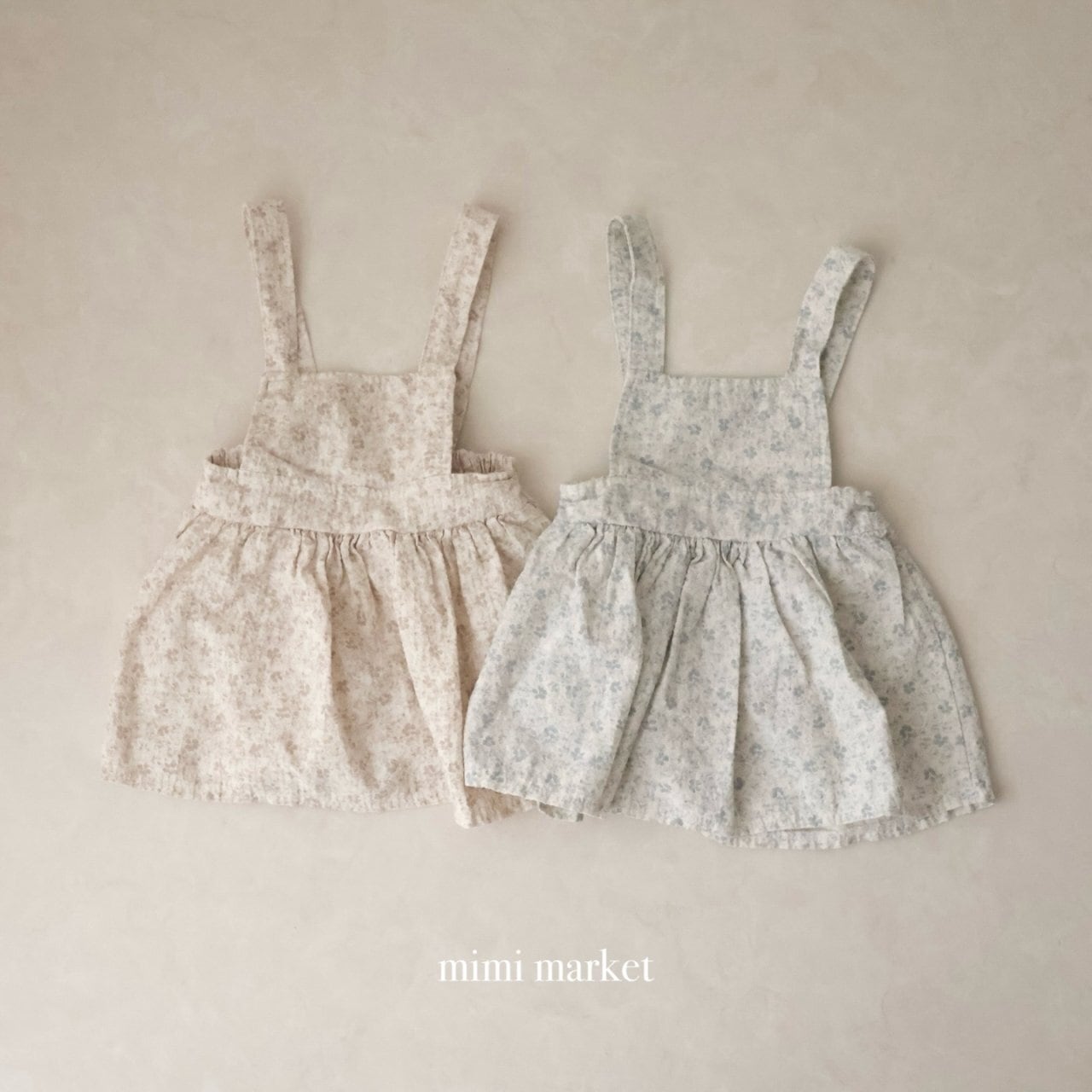 【即納/90size】モスフリルサスペンダーワンピース/  mimimarket