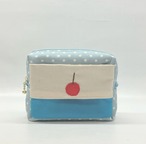 ポケットティッシュケース付き　スクエアポーチ　メロンソーダ　ソーダ　ビニールポーチ｜とりさん工房ーかわいいハンドメイドポーチ
