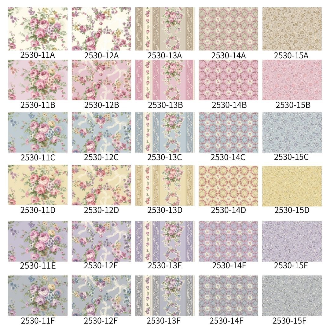 2530-12D】 Rose Wreath キルトゲイト ルルブーケ QUILTGATE