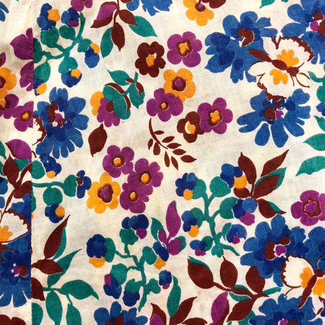 40’s flower butterfly print dress