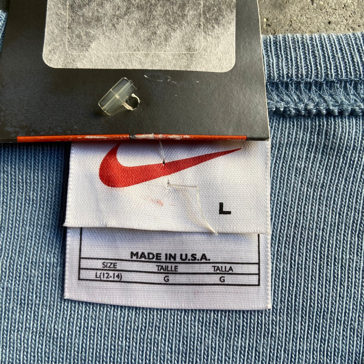 DEADSTOCK” 90年代 USA製 NIKE ナイキ ロゴ Tシャツ レディースL 古着 