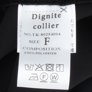 【Dignite collier／ディニテコリエ】ノースリーブタックワンピース（ブラック）