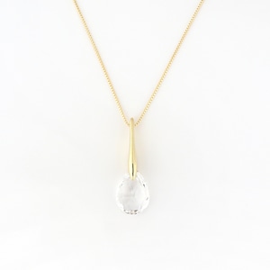 Drops white quartz necklace