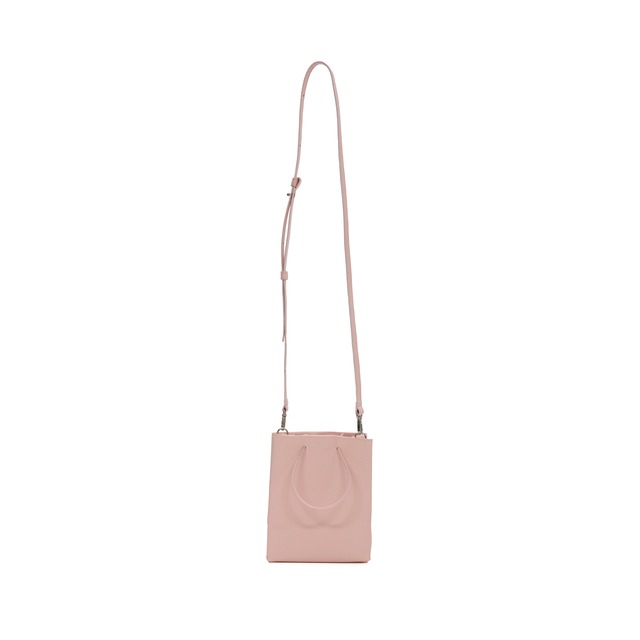 Leather Paper Bag Mini - Pink