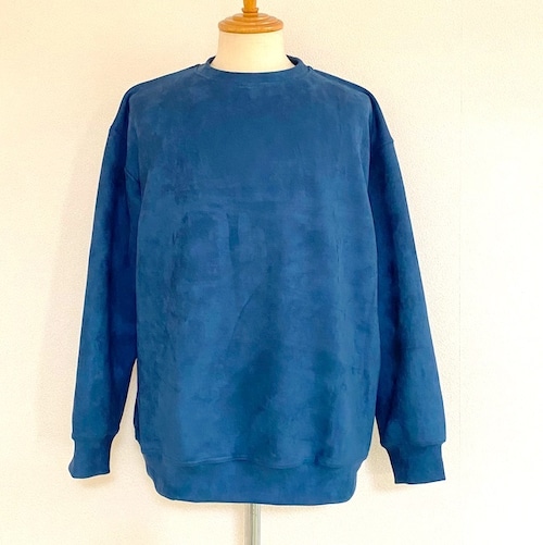 Fake Suede Double Knit Sweat　Blue