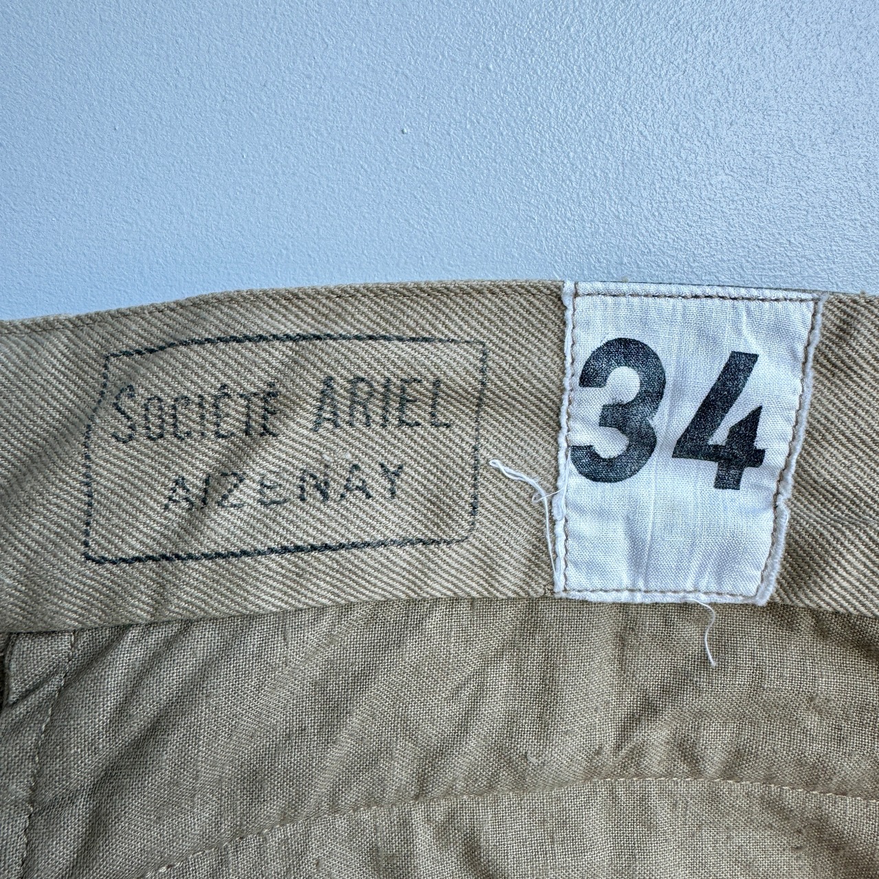 フランス軍 French Army M52 チノパン 50s 2タック デッドストック ミリタリー ヴィンテージ古着 34 画像5