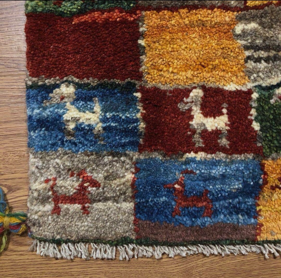 ペルシャギャッベ (ギャベ) チェアマット 椅子の座布団 No.GS-495