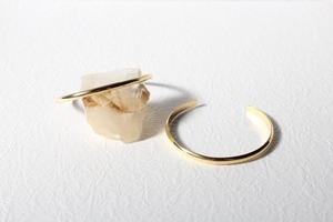 "receiving mode" simple bangle 【gold】L