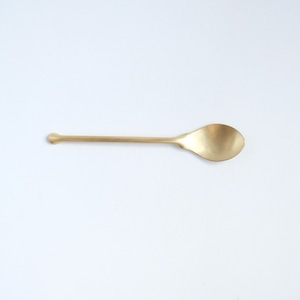 10 真鍮 デザートスプーン 藤田永子 Brass desert spoon by Nagako Fujita