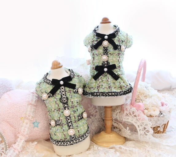 〖予約〗2101901 エレガントお揃いワッフルトップス&ワンピ