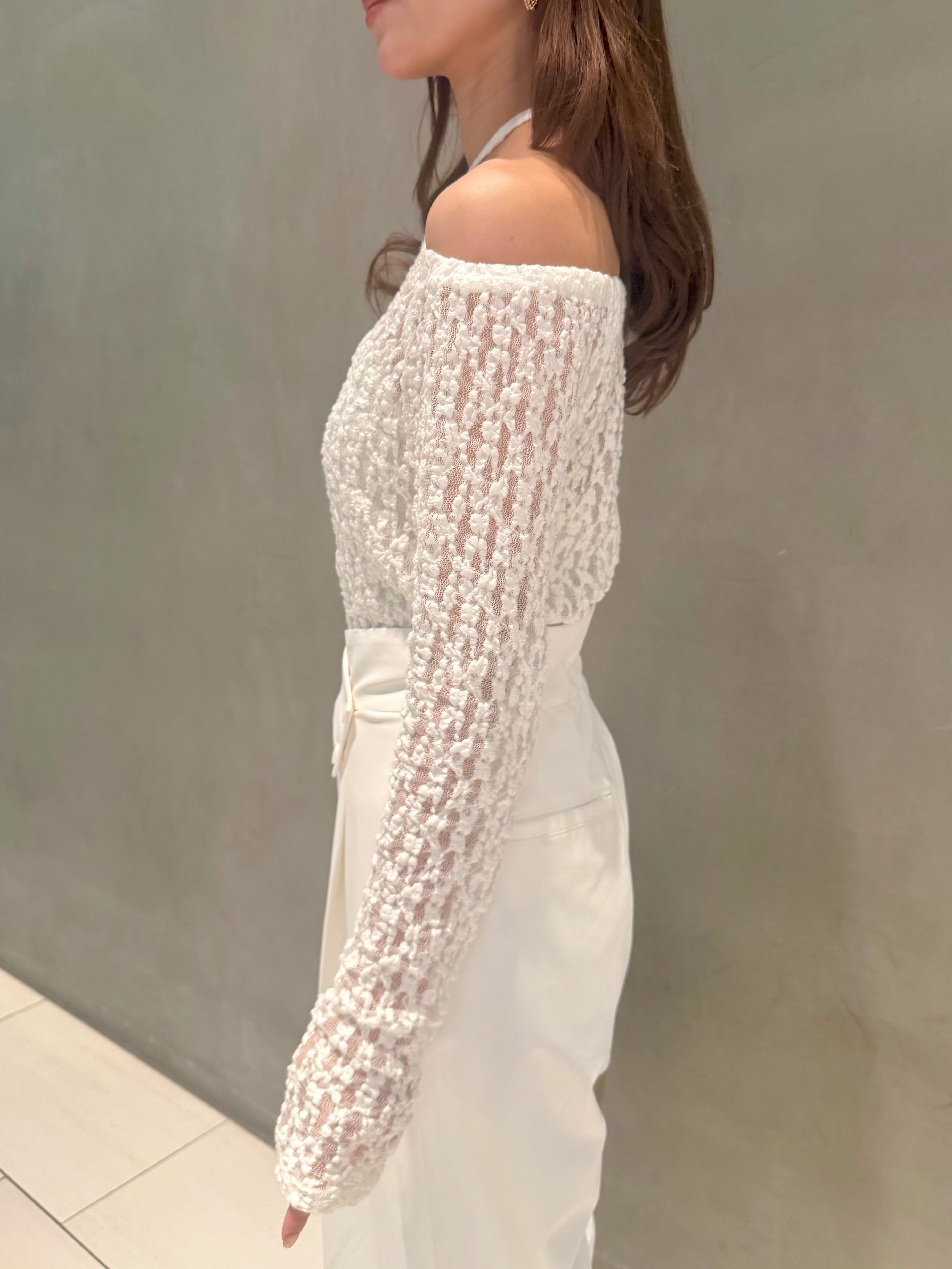 HYEON choker tops / white へヨン 予約】lace pullover / white (6月上旬発送予定) | HYEON