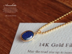 Amulette classic 14kgf Necklace Lapis lazuli 45cm
