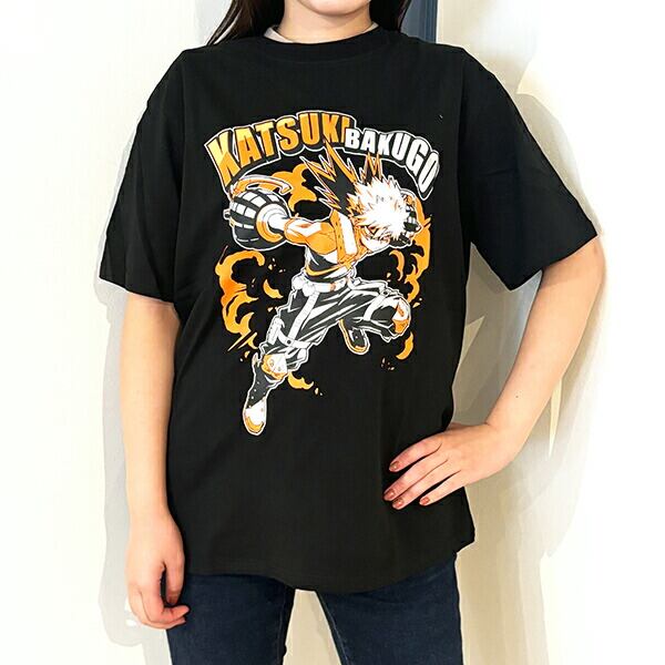 がっちゃん 僕のヒーローアカデミア 爆豪 Tシャツ(ブラック) Lサイズ アパレル