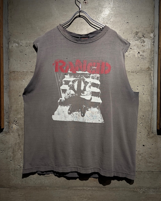 【Caka】90's "RANCID" "Avenues & Alleyways" Vintage Cut Off No Sleeve T-Shirt