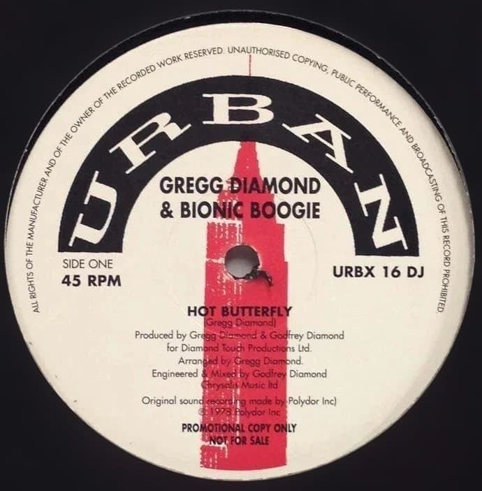 Gregg Diamond Bionic 　 Hot Butterflyルーサー GREGG DIAMOND BIONIC BOOGIE/ Hot Butterfly(12