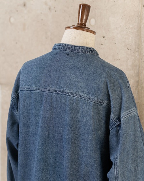 Band Collar Denim Jacket[2352amy1] AMUY TRYSBAY