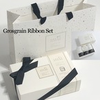 グログランリボン付きスペシャル Wash Towel3枚セットTwinkle GRAY/Twinkle GRAY/Twinkle GRAY