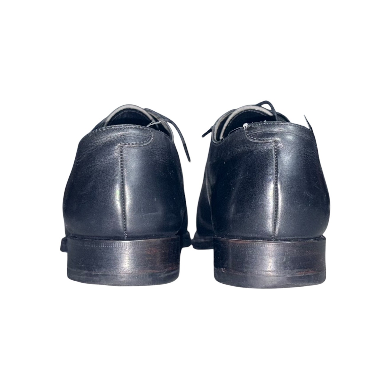 JOHNSTON&MURPHY black leather straight tip shoes