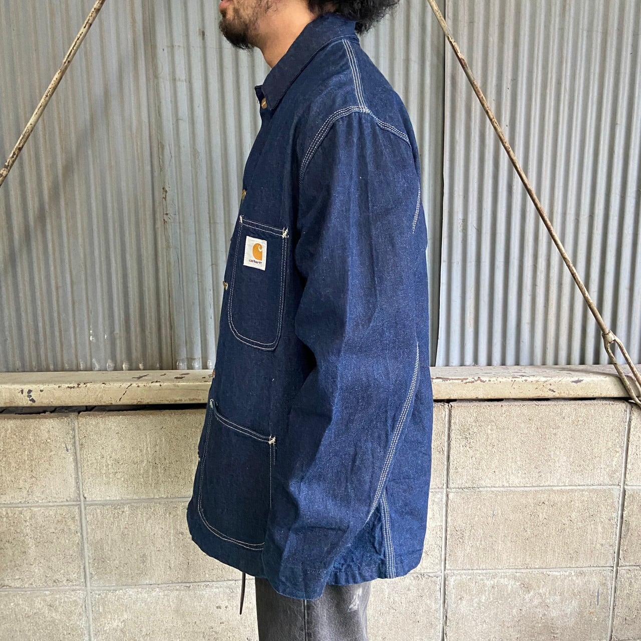 美品 80年代 USA製 Carhartt カーハート デニム ミシガンチョアコート 