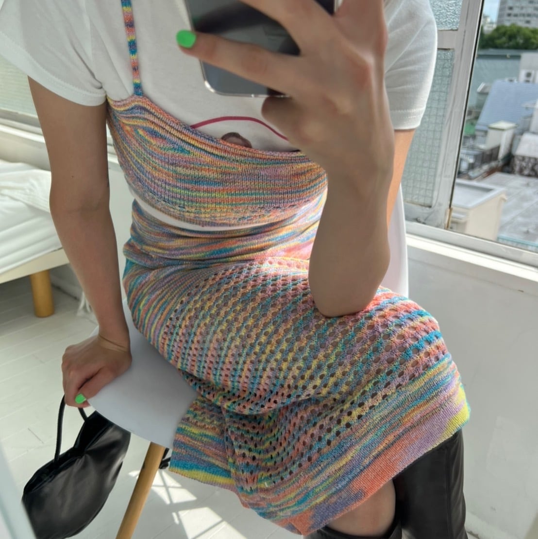 マーブルカラー編みニットセットアップ_LN01391