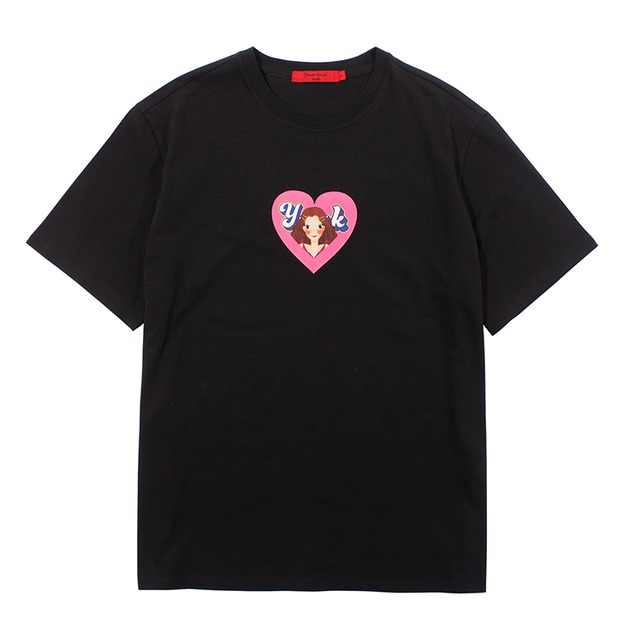 【MIM the wardrobe】ワンハートTシャツ★韓国 ユク シムウォン】ハートTシャツ ブラック ルナ 韓国ブランド