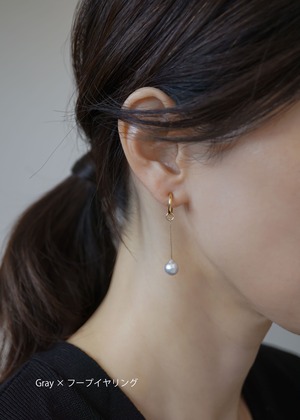Charm -Peak Drop Long- Gray