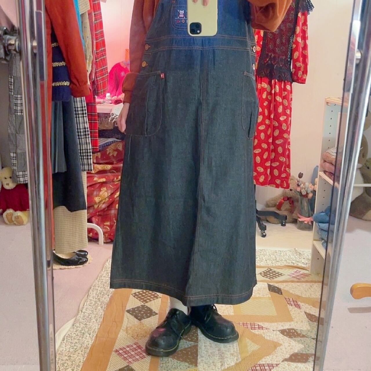 cat pocket jumper skirt