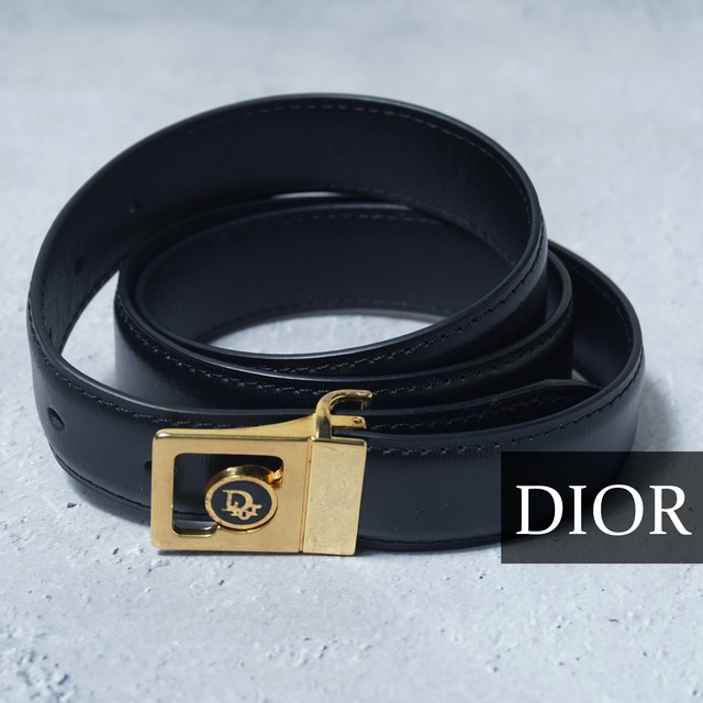 Christian Dior】クリスチャンディオール ロゴ入 ゴールドバックル
