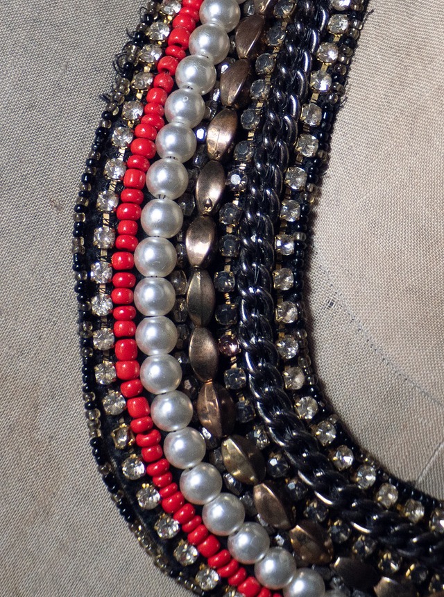 unknown used Multi-parts statement necklace