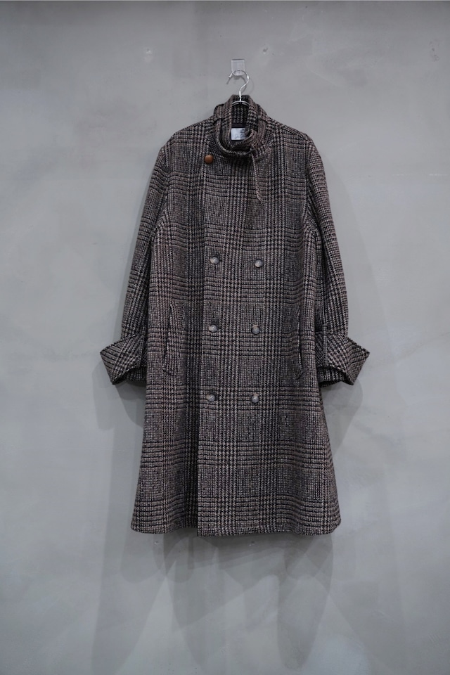 JUN OKAMOTO tweed  coat   brown