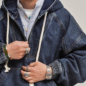 インディゴスモーク・デニムアノラック A2122