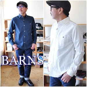 BARNS バーンズ 　長袖　ボタンダウンシャツ 4965N