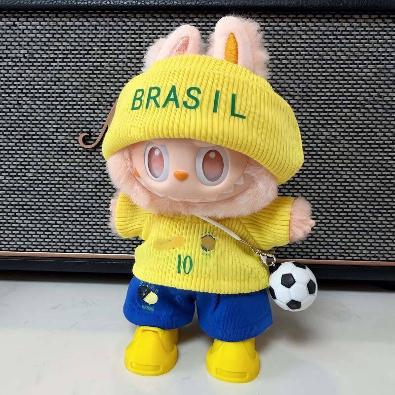 Labubu 1-3世代対応 サッカー スポーツ #10 トップス+パンツ+帽子+靴+