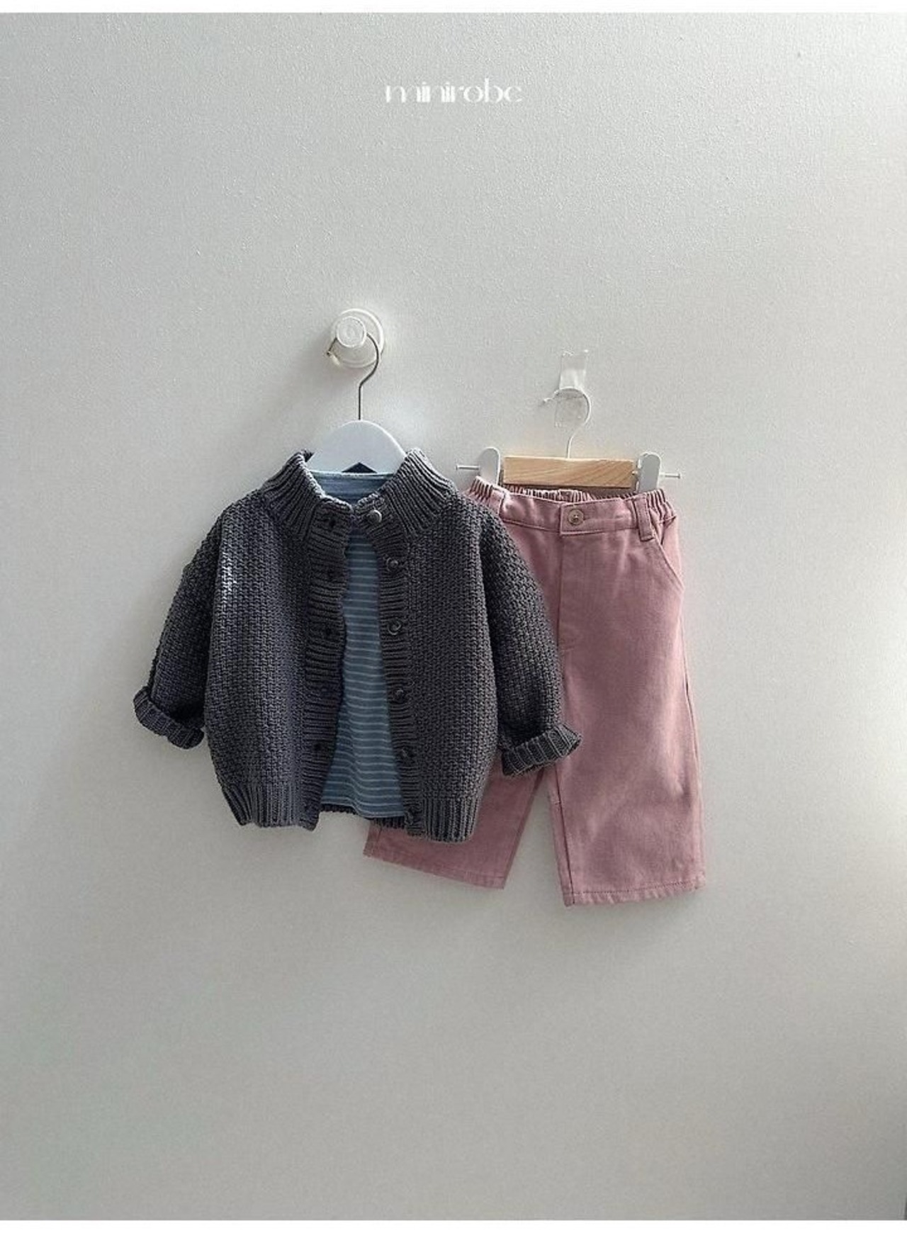 〖取寄〗韓国子供服 / 26winter / minirobe / ワッフルハイネックカーディガン / キッズ *S~XL*