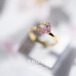 【004 SAKURA Collection】 Integration Ring トルマリン × オパール × スピネル 鉱物原石 ピンキーリング 指輪 天然石 アクセサリー (No.3074)