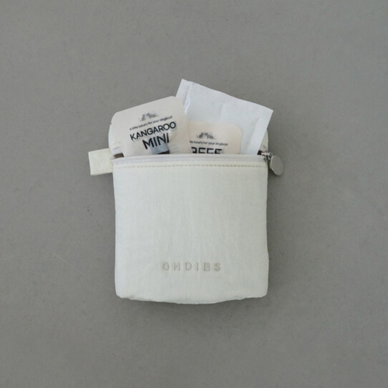 【予約】[ OHDIBS ] Mini Cube Pouch｜Vanilla - 2