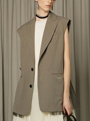 【25SS】PRANK PROJECT プランクプロジェクト / Tulle Docking Gilet / オーバーサイズジレ