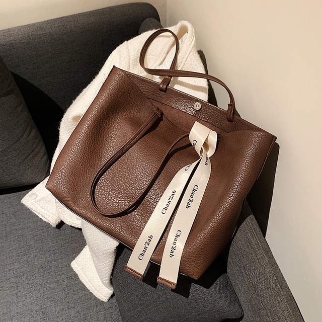 オータムスタンダードショルダーバッグ レトロ 秋物 トートバッグ 手作りハンドバック90308566229