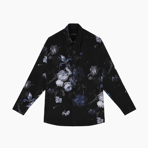 LAD MUSICIAN【ラッドミュージシャン 】OIL PAINTING FLOWER BIG SHIRT (2324-113 BLUE/SIZE44)
