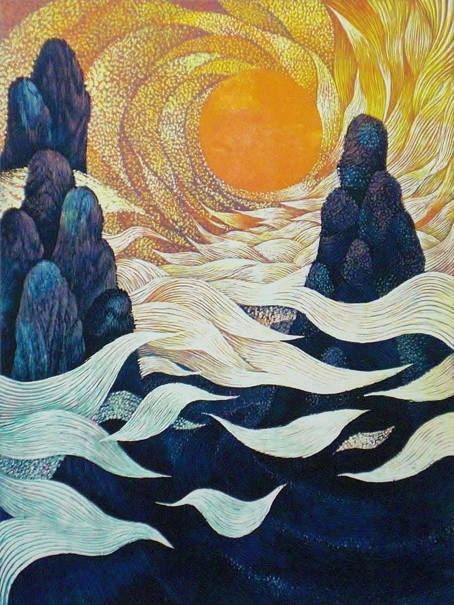 夏の大内宿」 | e-Gallery 版画 shop