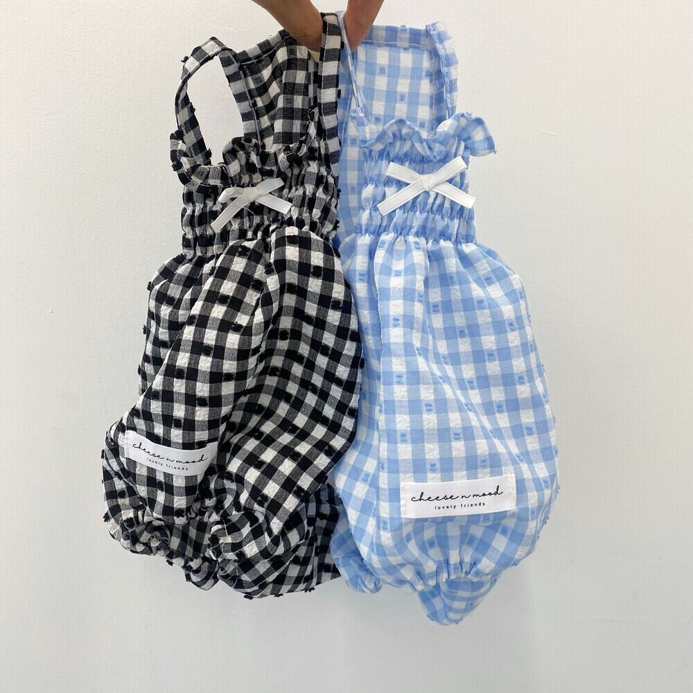 【即納】CM0008 プチチェックロンパース