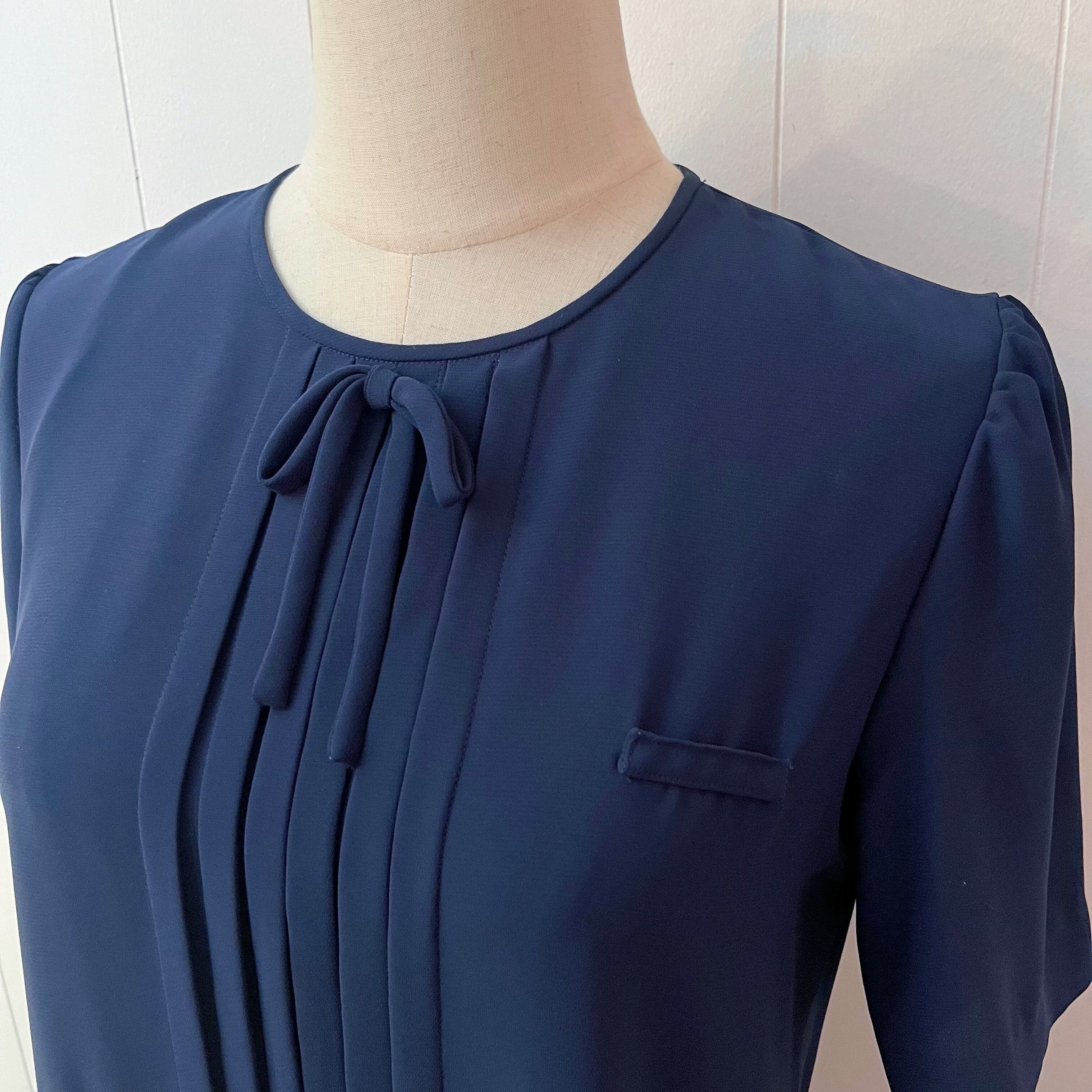 ribbon front pleats one-piece