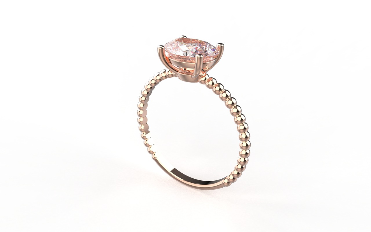 Pink Morganite Oval Ring