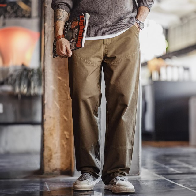 Multiple double stitch work pants 00257