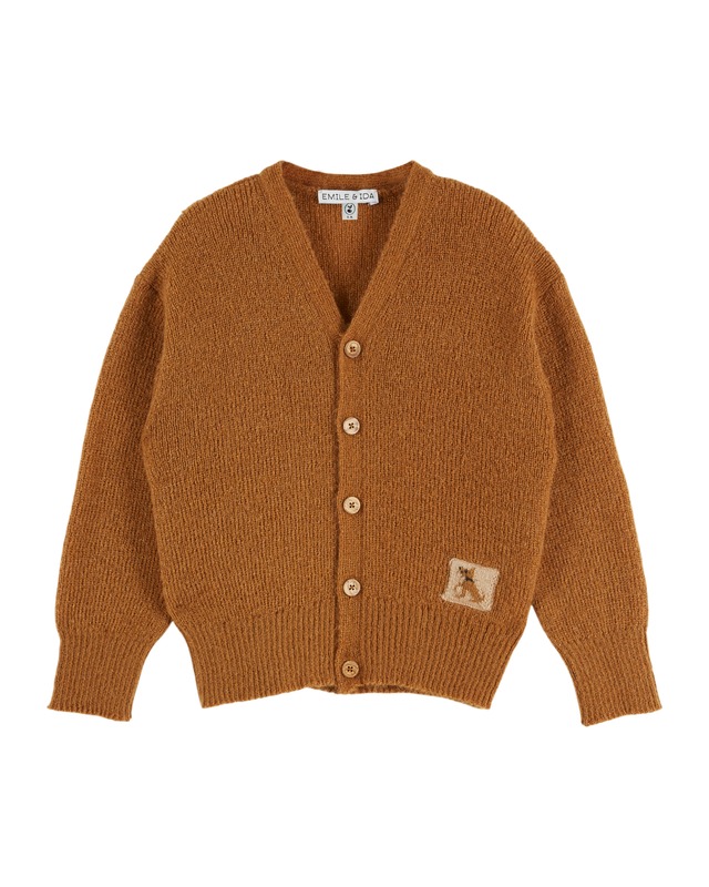 【Emile et Ida】Patch Cardigan – Camel