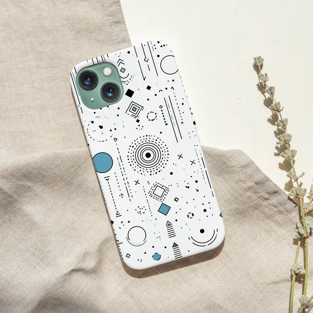 受注生産 iPhoneケース 淡色の細密タリスマン柄｜幾何学シンボル TALM034C