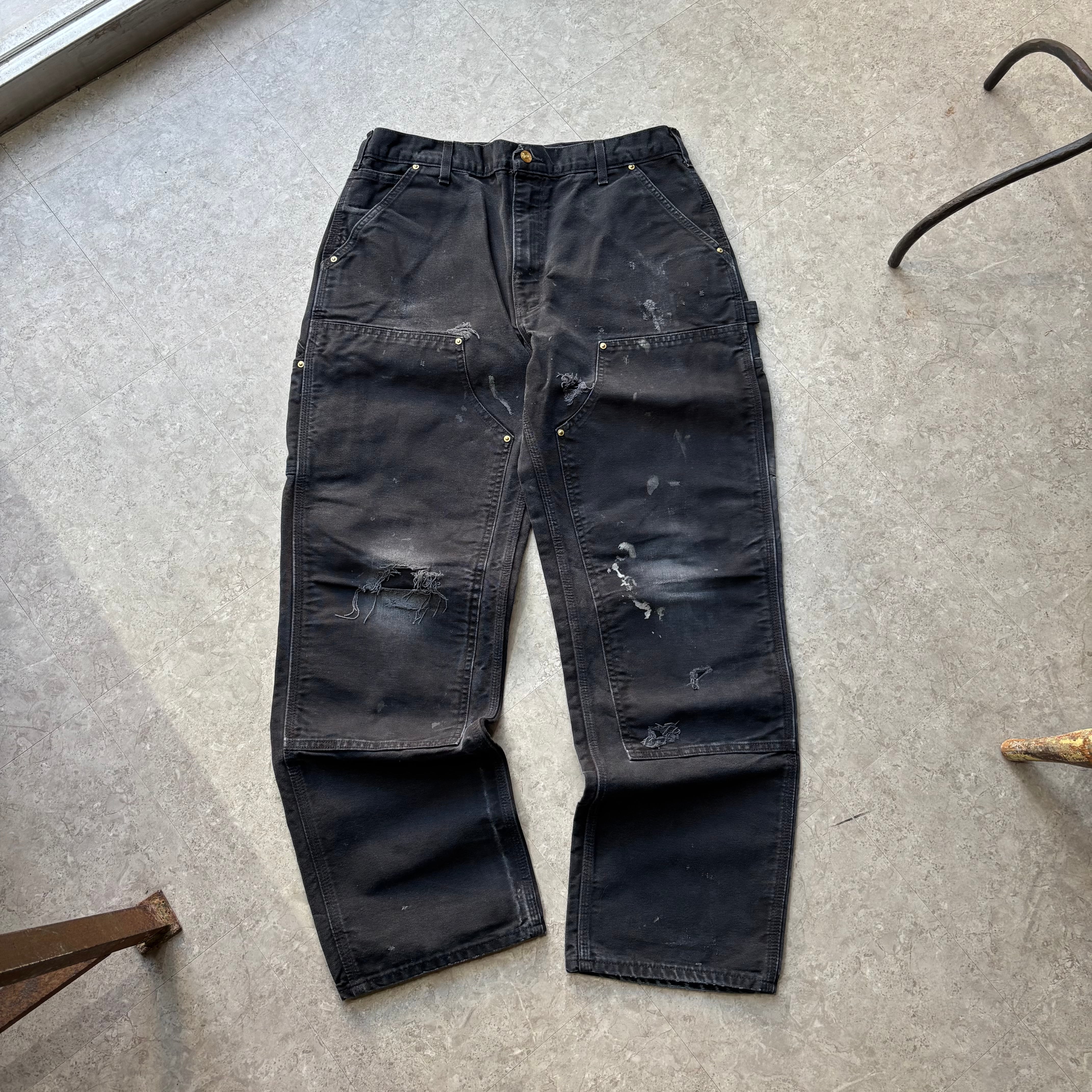 00s Carhartt "Black" double knee duck work pants【仙台店】