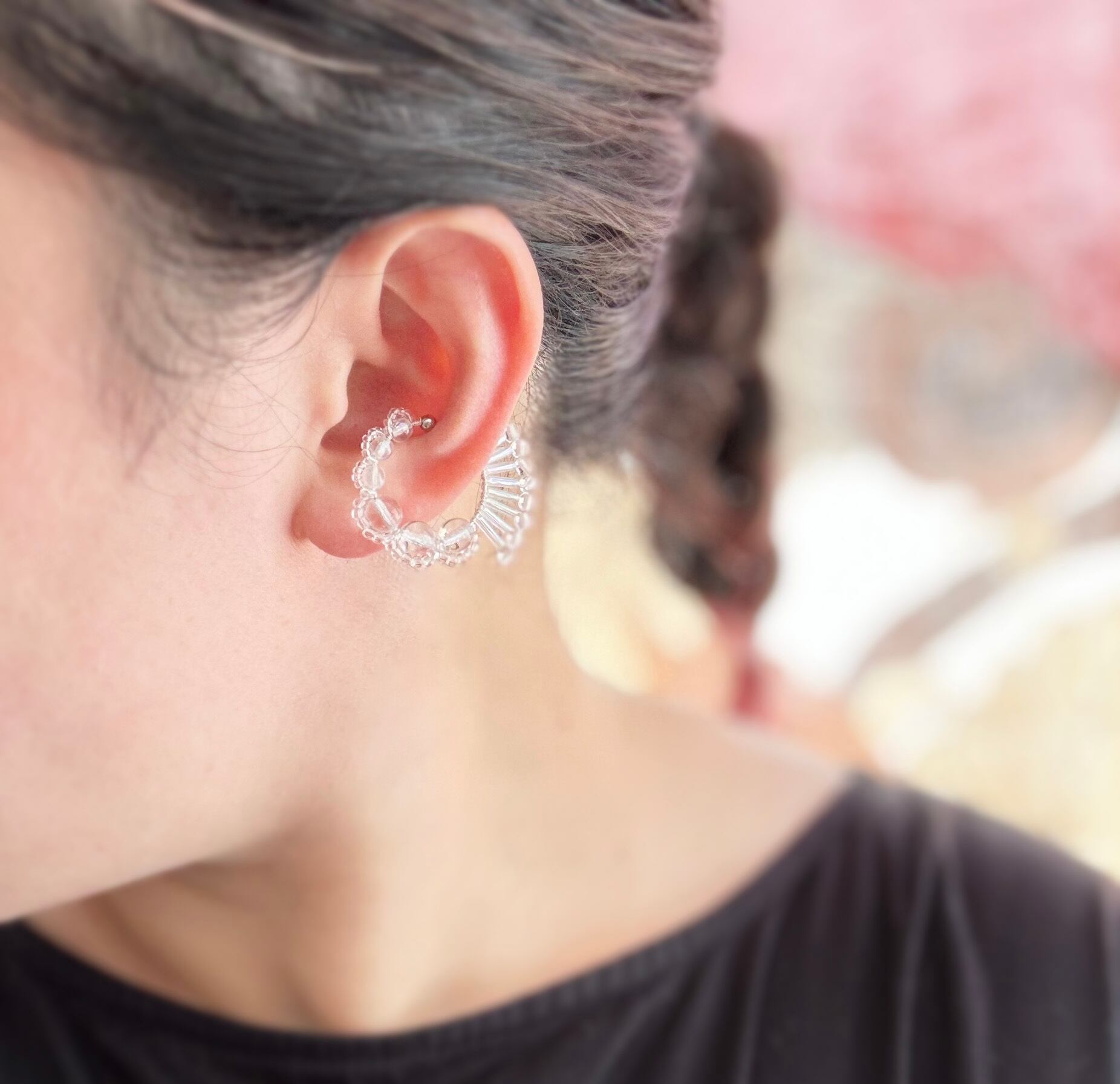 ＜Rollo～イロヅクビジュー～＞イヤーカフ『 ハミングバード/hummingbird 』<ice(37)>