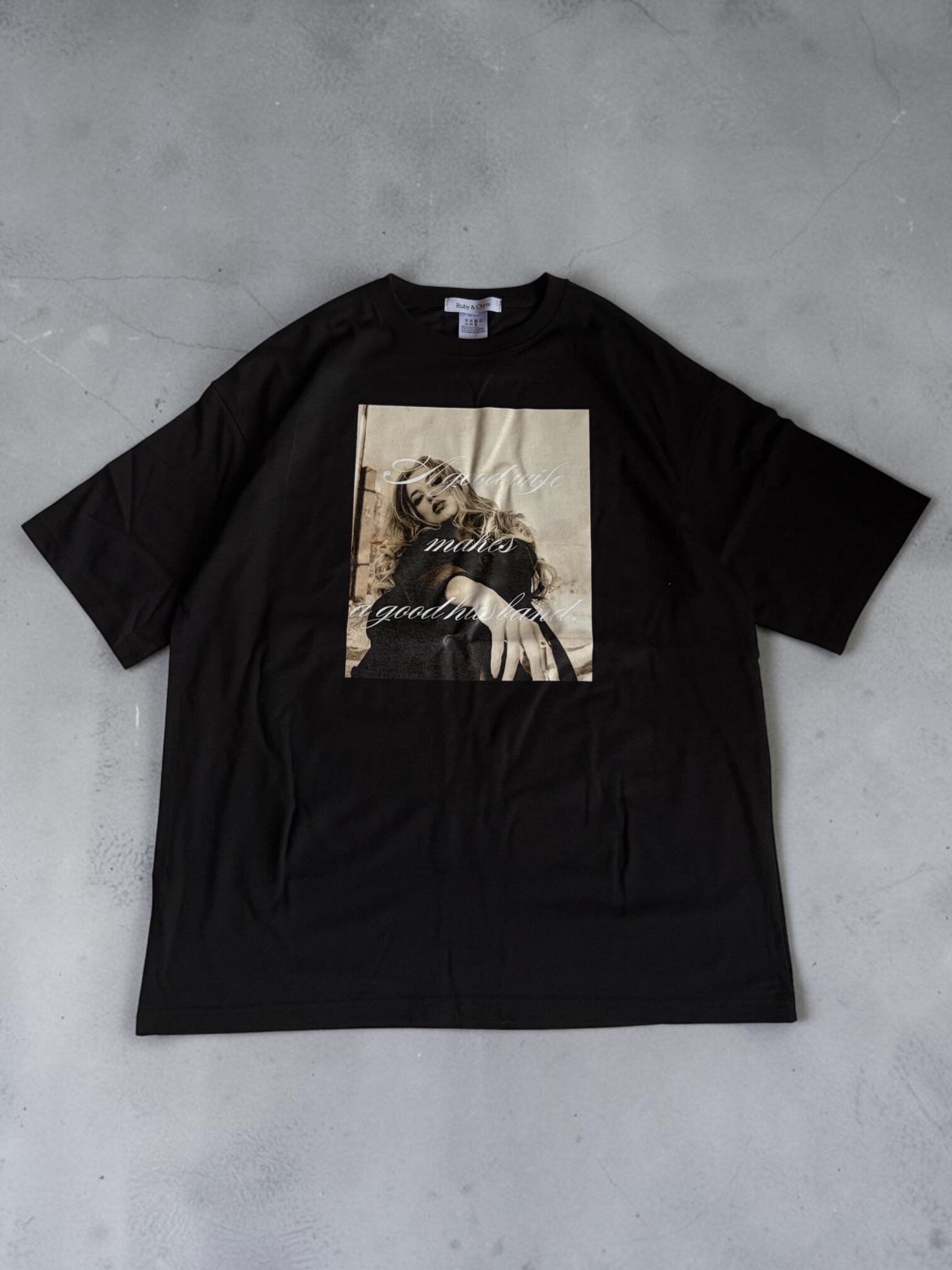 00s OLD STUSSY/Naomi Campbell print Tee/L/ナオミキャンベルプリント